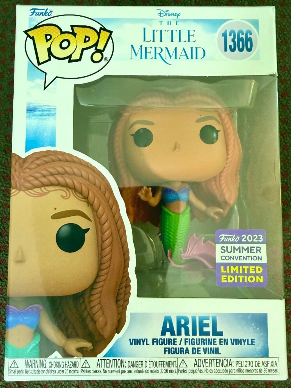 Funko Pop Ariel 1366 The Little Mermaid 2023 Summer Convention Exclusive LE NIB